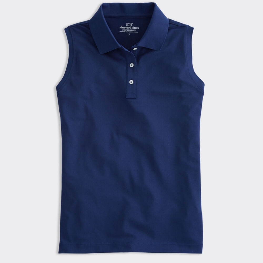 NWT Vineyard Vines Sleeveless Performance Pique Polo